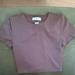 Babaton Short Sleeve Brown Tee